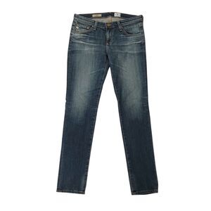 AG Adriano Goldschmied The Stilt Cigarette Leg Jeans Womens 28 Blue Stretch